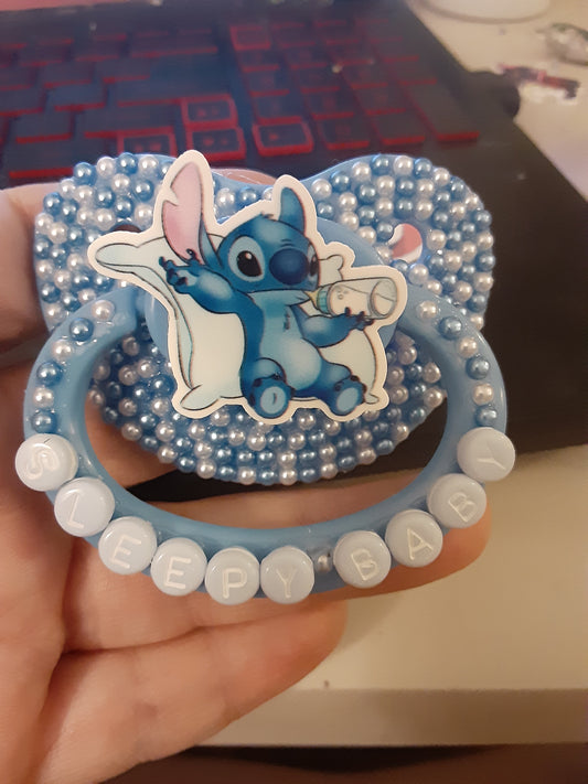 Blue Sleepy Baby Adult Pacifier