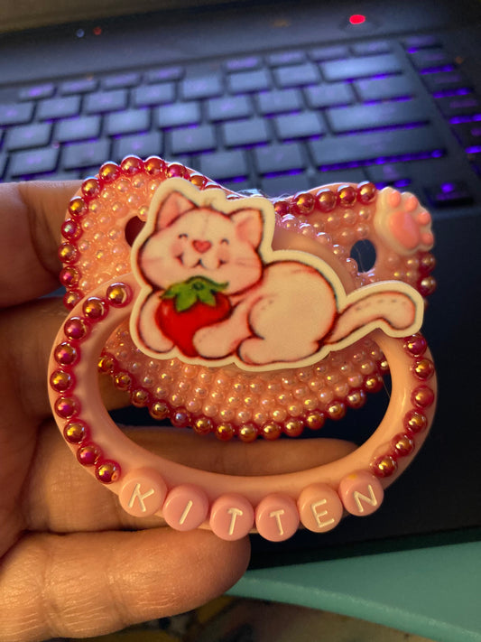 Pink Kitten Adult Pacifier