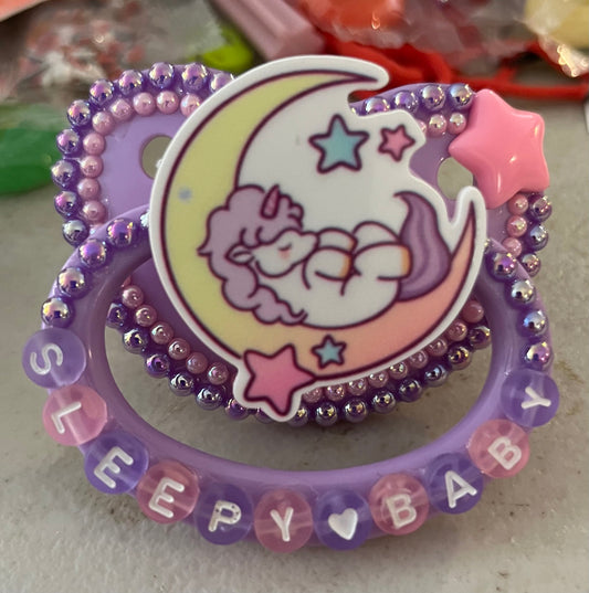 Sleepy Baby Unicorn Adult Pacifier