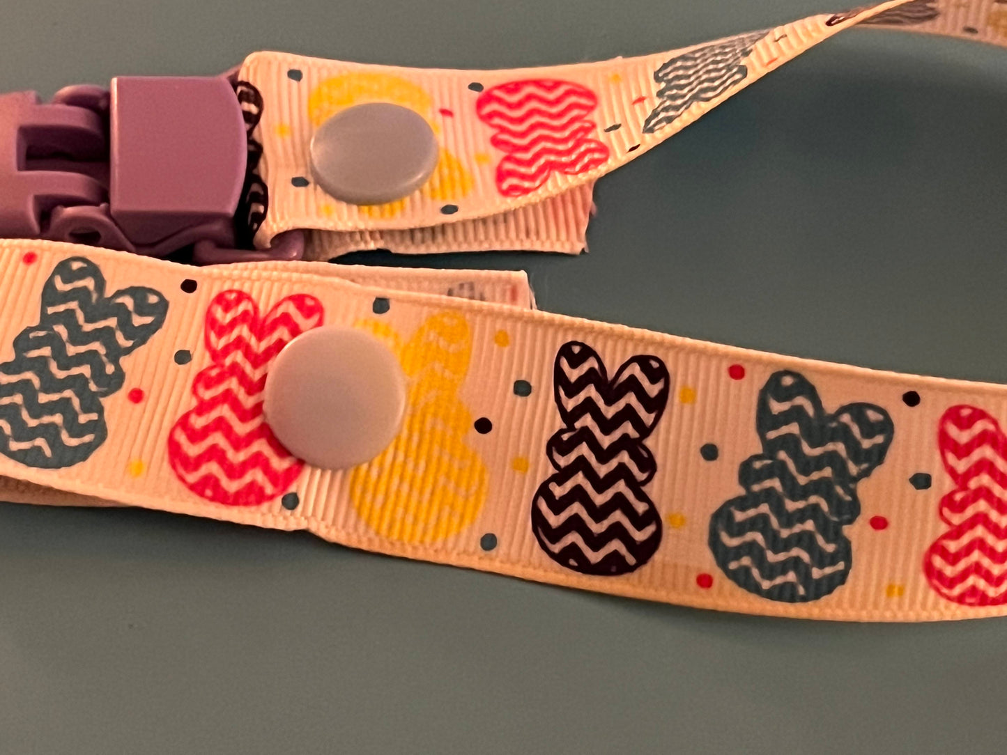 Chevron Peeps Paci Clip