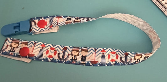 Nautical Kids Paci Clip