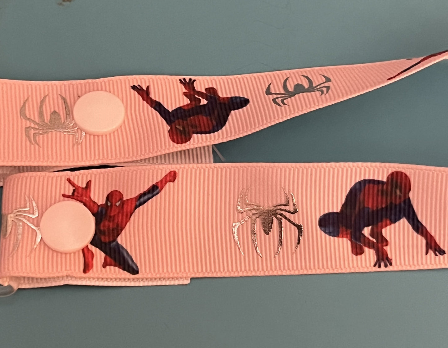 Pink Spiderman Paci Clip