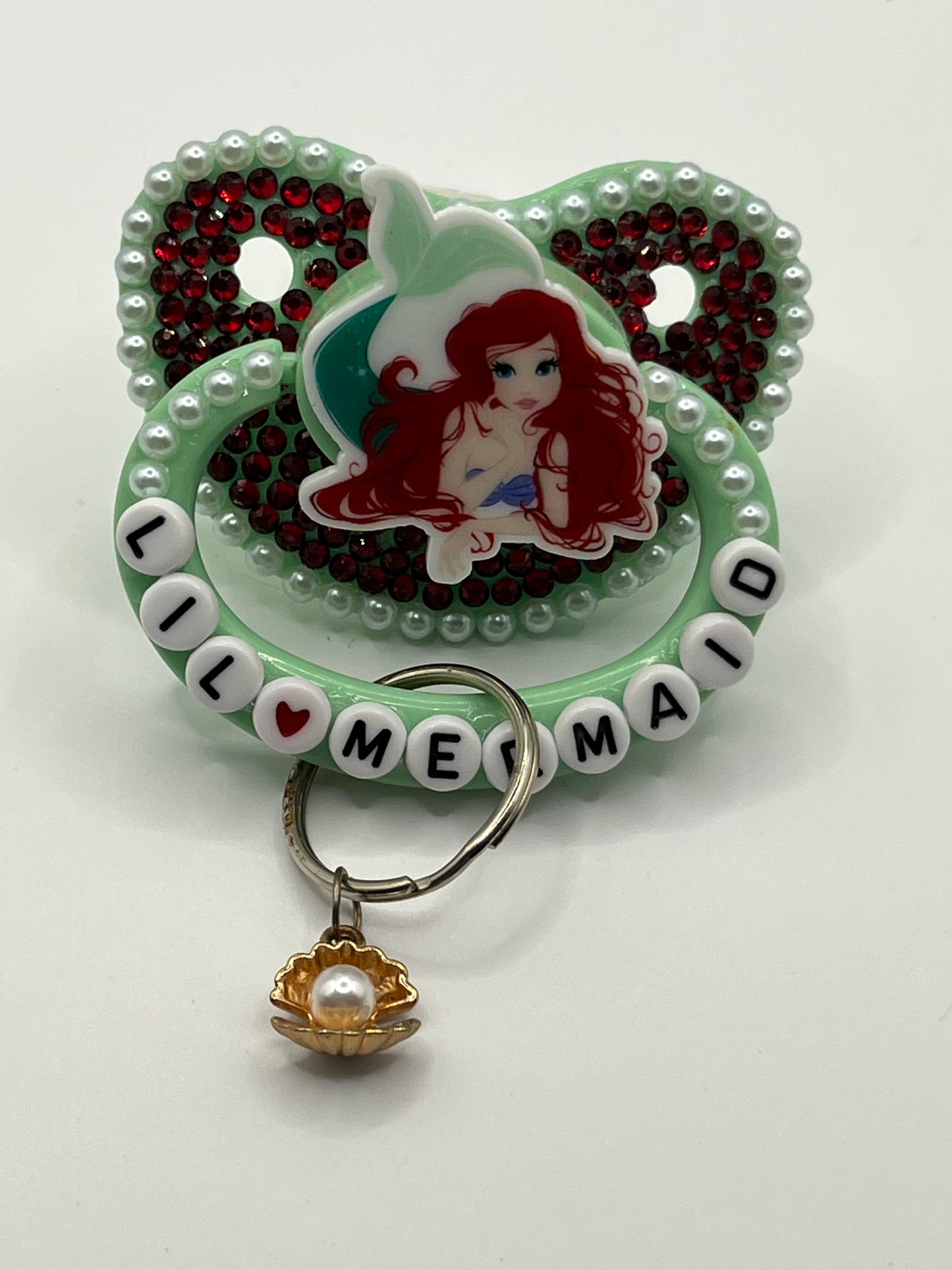 Little Mermaid Adult Pacifier with Charm