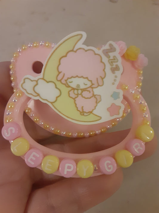 Pink Sleepy Girl Adult Pacifier