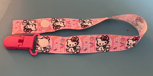 Pink Kitten Paci Clip