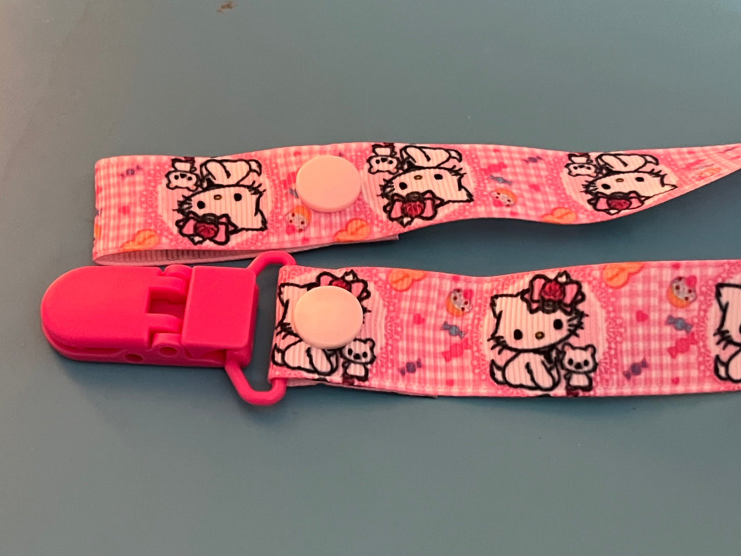 Pink Kitten Paci Clip