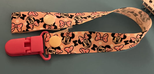 Minnie Mouse Bows Paci Clip