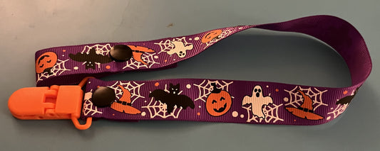 Purple Halloween Paci Clip