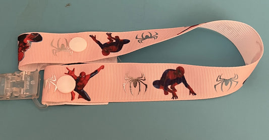 Pink Spiderman Paci Clip