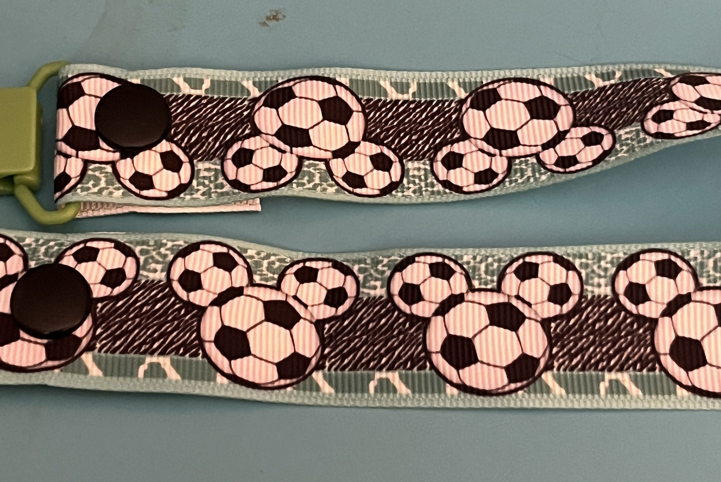 Soccer Ball Mickey Mouse Paci Clip