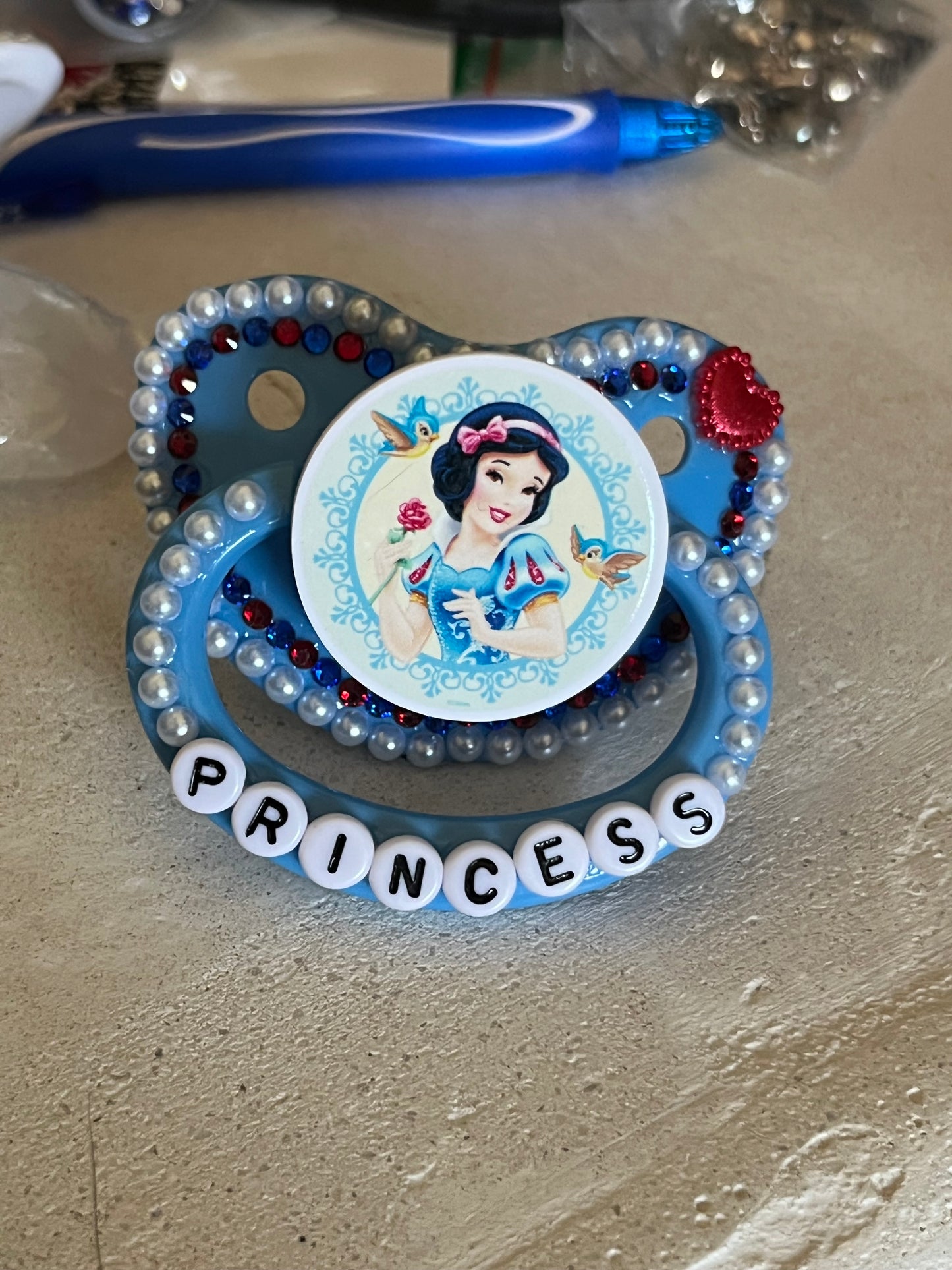 Blue Princess Adult Pacifier